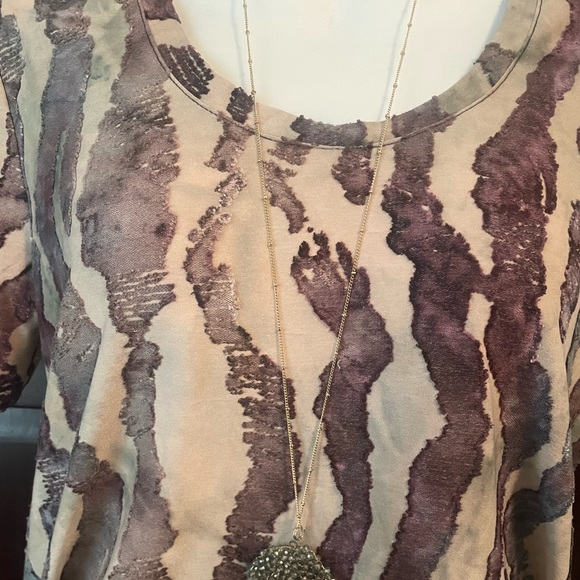 Lori Goldstein Knit Jacquard Short Sleeve Tee - Picture 11 of 13